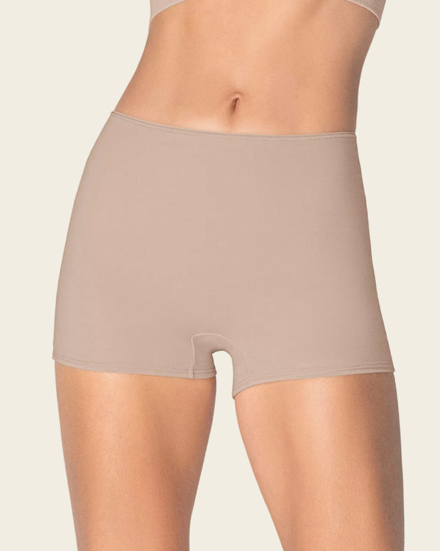 [EKO-LEO-092073-802-XXL] Leonisa Bóxer corto de control fuerte · Ref. 092073 (XXL, 802 Cafe Claro)