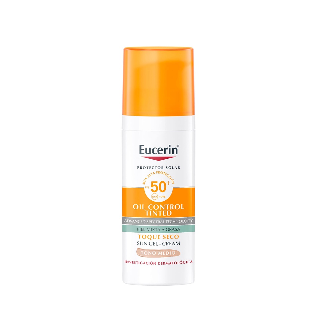 [EKO-BP-5677] Protector Solar Facial Eucerin Oil Control Color Medio Fps 50+ 50Ml