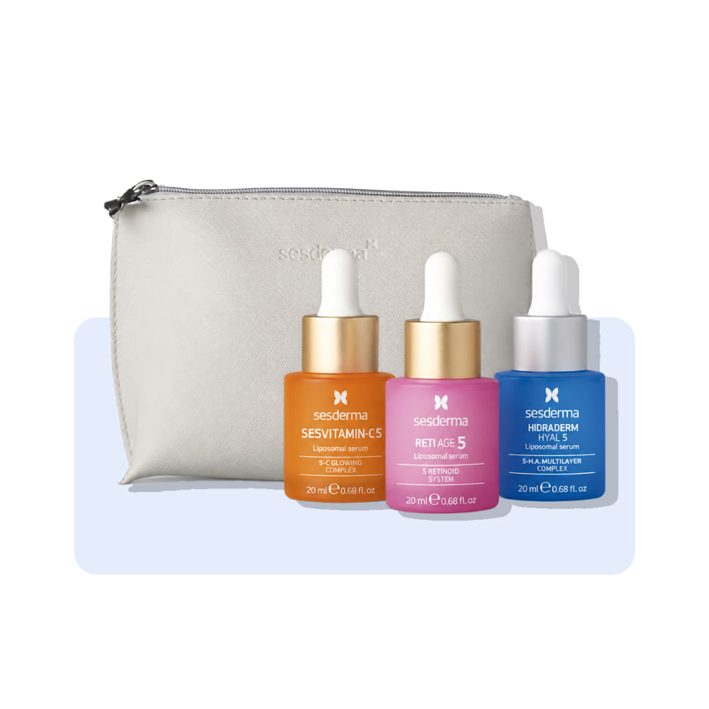 Kit Sesderma Mini Sestamin C + Retiage 5 + Hidraderm Hyal 5